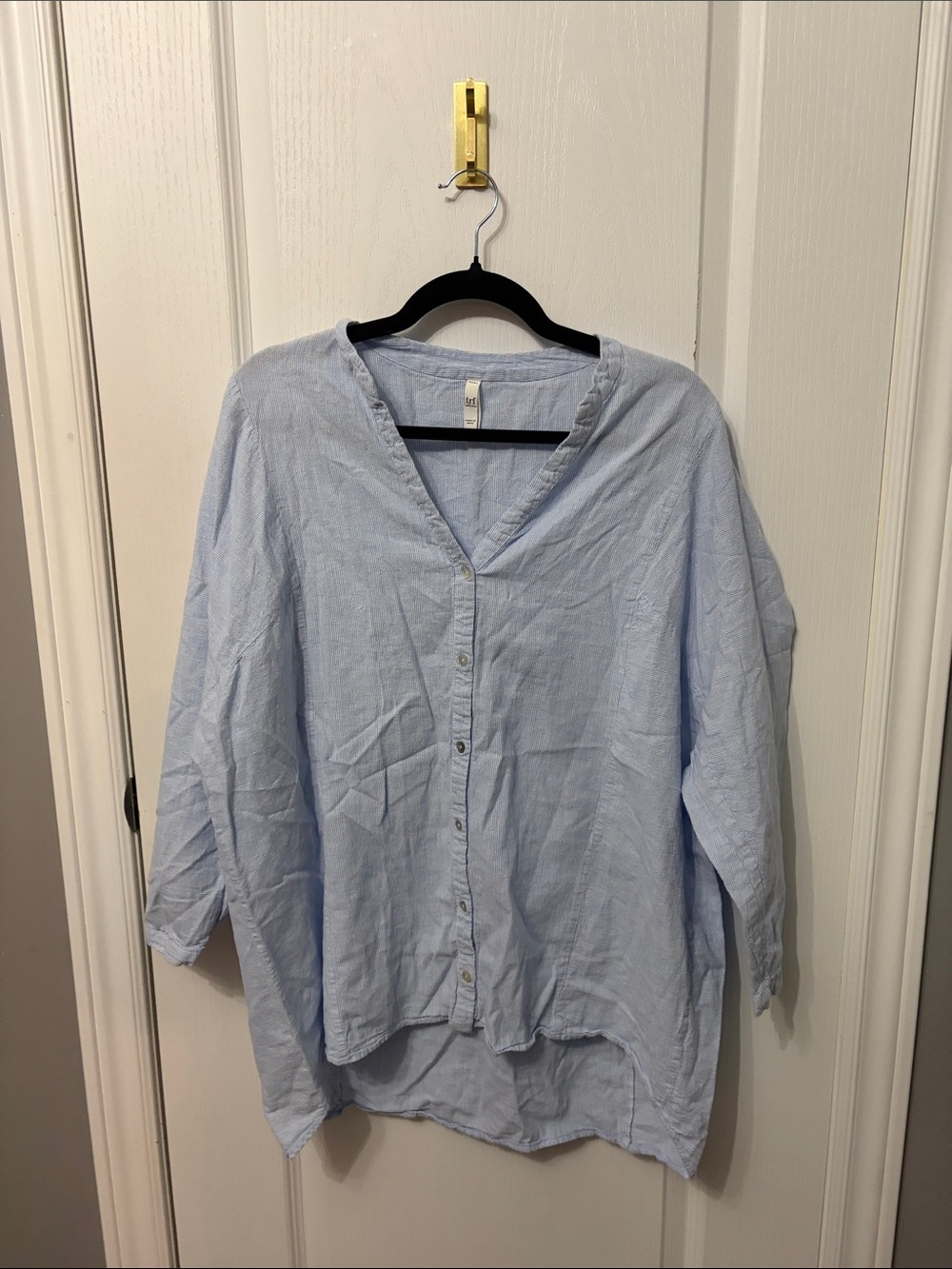 Zara Linen Relaxed Fit Button Top- Oversized